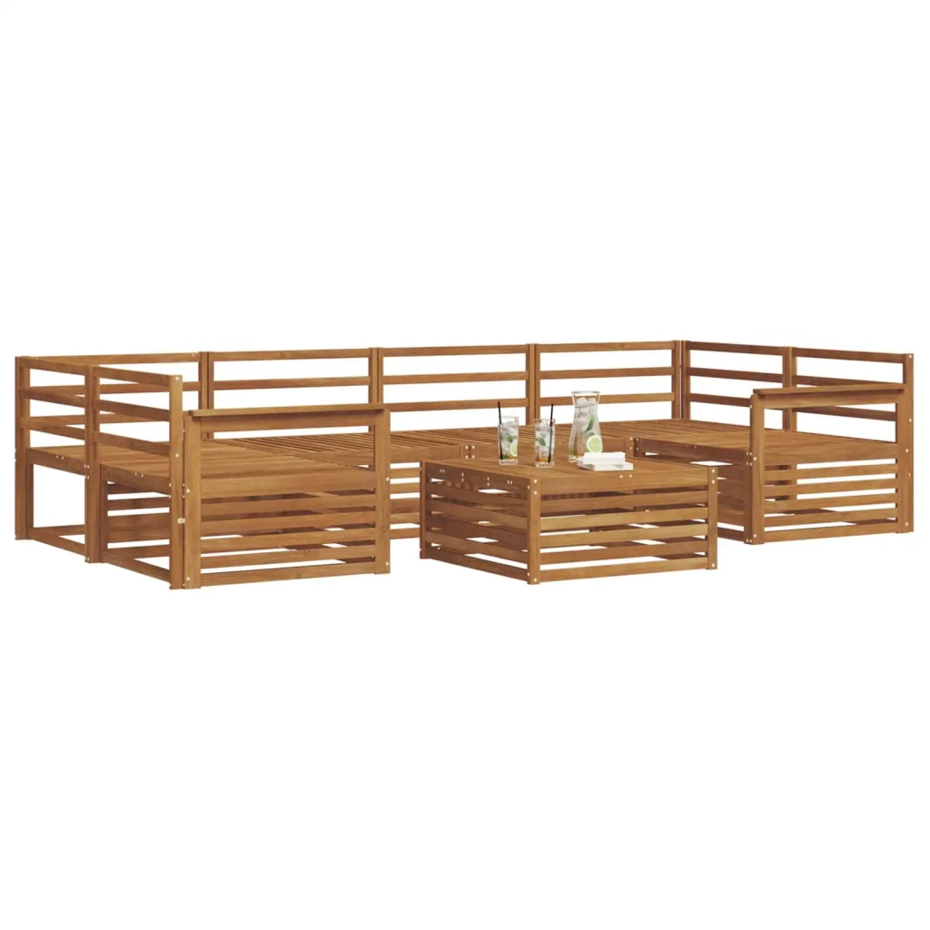 Set di divani da esterno 7 pcs Naturale 3373084