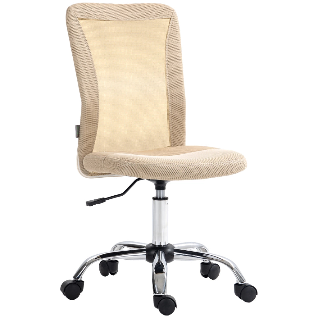 Sedia da ufficio ergonomica ¨C Minimal ¨C rete beige, cromata, altezza regolabile
