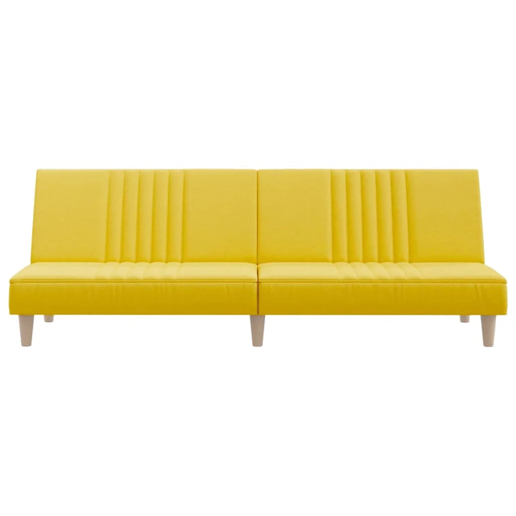Divano letto in tessuto giallo chiaro 02_0020417