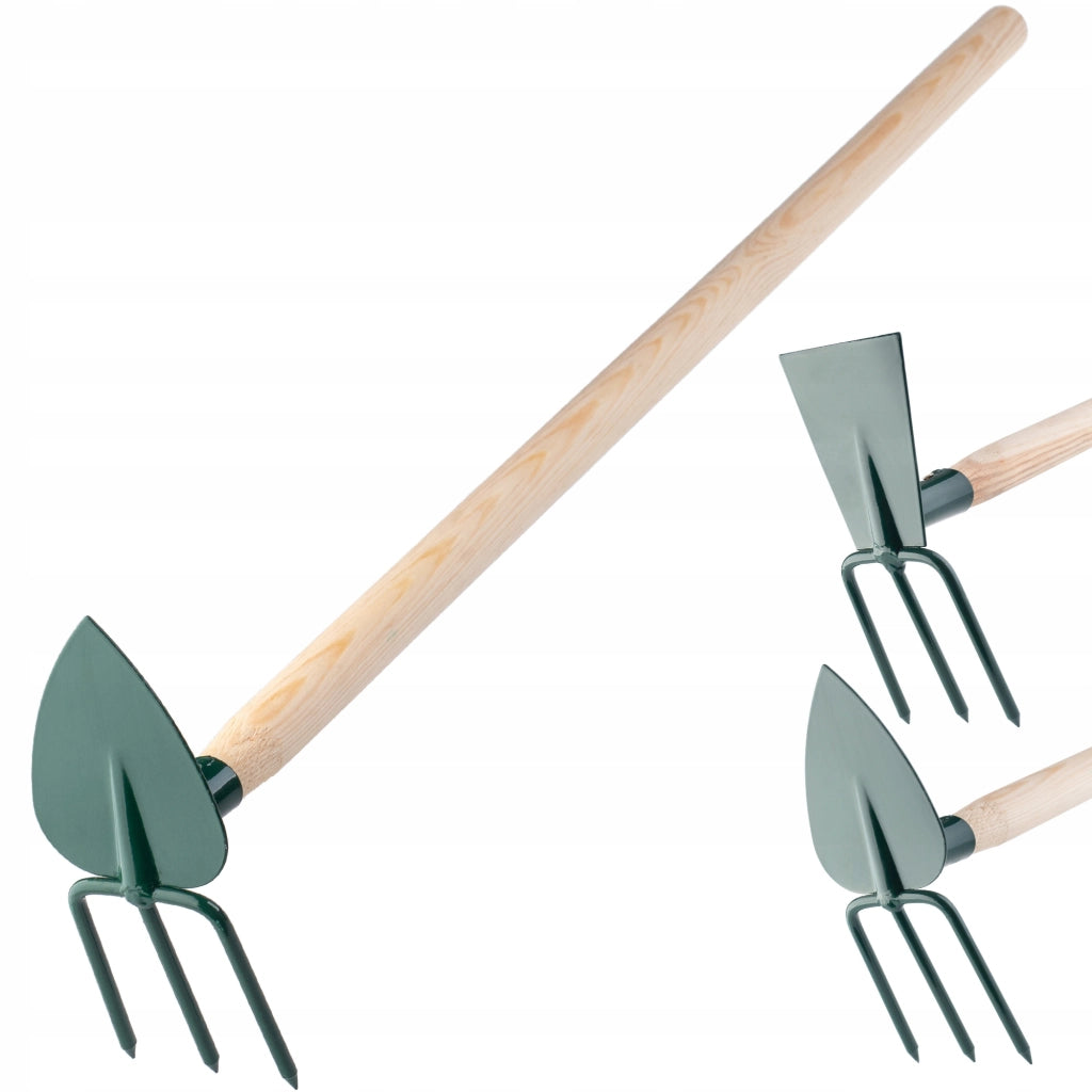 Zappa da giardino KADAX per scavare con forca da 7 cm e gancio da 83 cm