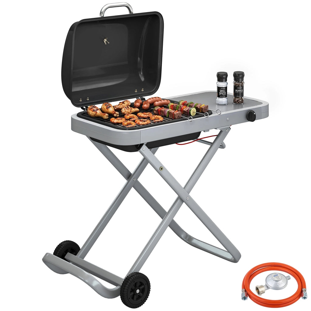 Grill a Gas Portatile 1 Fuoco 2,5kW ¨C zephmum ¨C Grigio