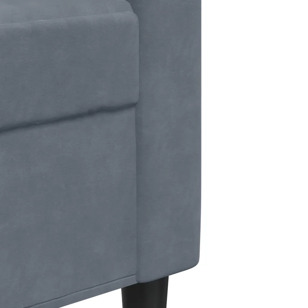 Set di Divani 2 pz con Cuscini e Rinforzi Grigio Scuro Velluto 3278412