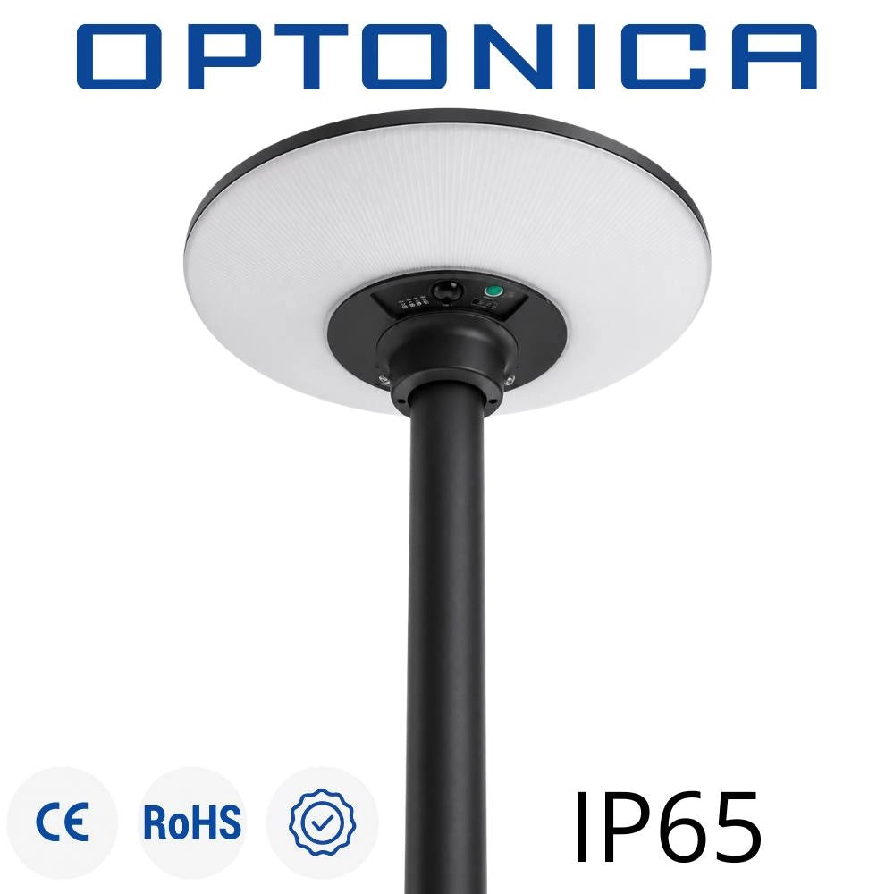Lampada solare led da giardino 15w con palo e telecomando