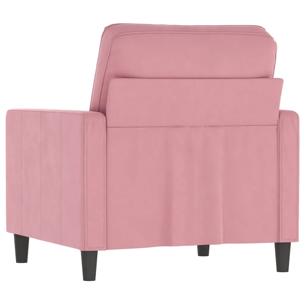 Poltrona | Sedia Relax Rosa 60 cm Velluto