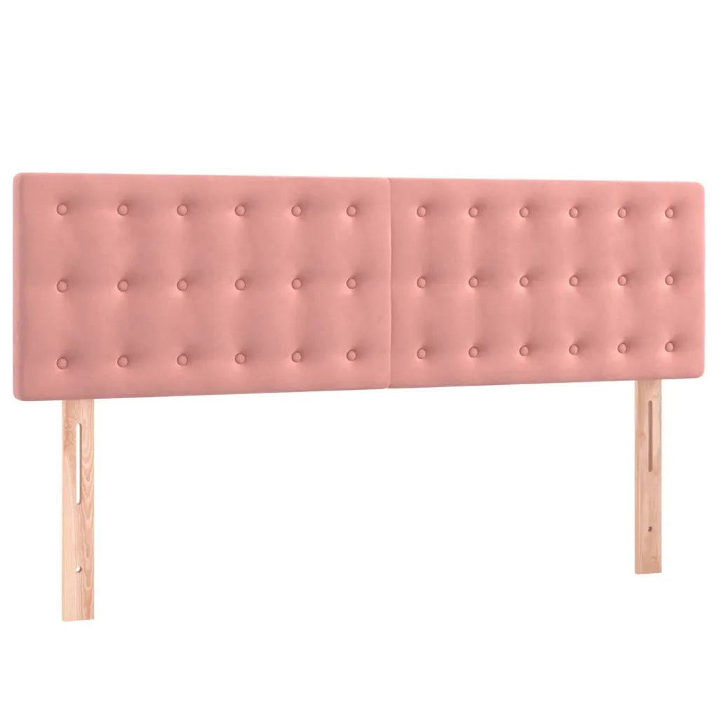 Testiera Rosa 144x5x78/88 cm in Velluto 346475