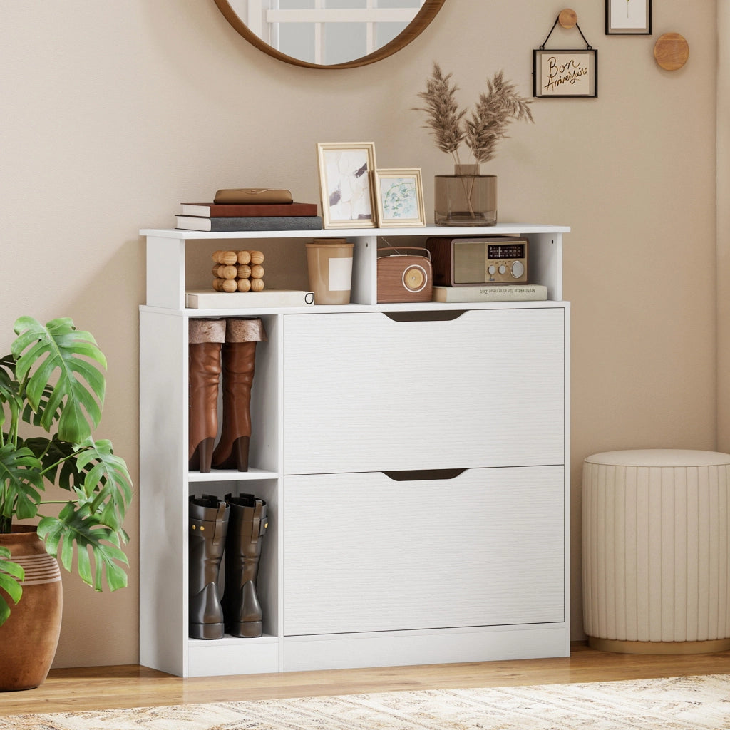 Scarpiera con Divisori Regolabili ¨C Minimal ¨C Bianco