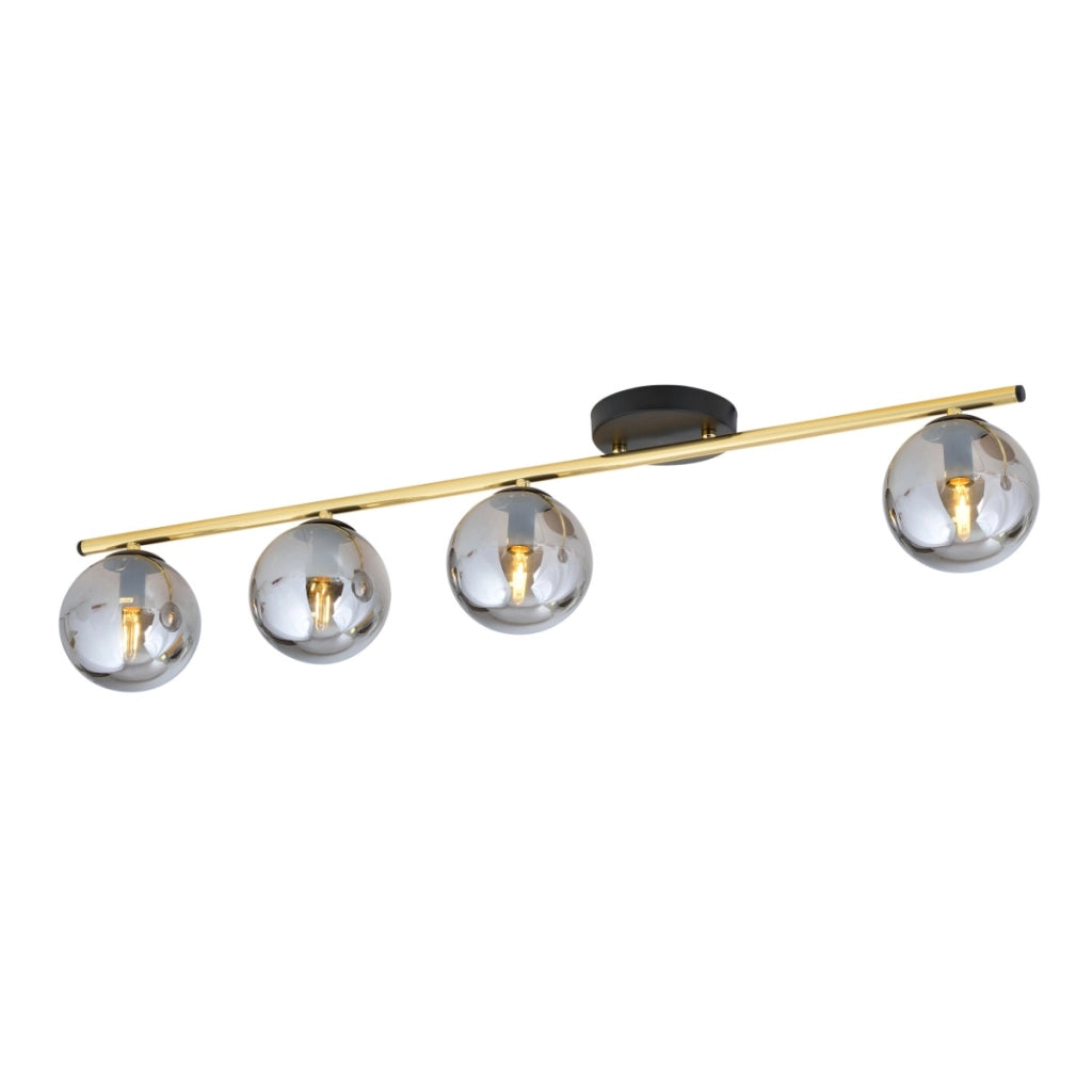 Plafoniera Emibig Monza 4 luci E14 dimmer grafite
