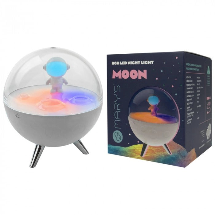 Mary's Lampada notte luna wireless RGBW LED 0,7W bianca