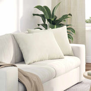 Cuscini da Divano 2 pz-Set di 2 Cuscini per Sofa Crema 70 x 50 cm Tessuto in Cords 194088