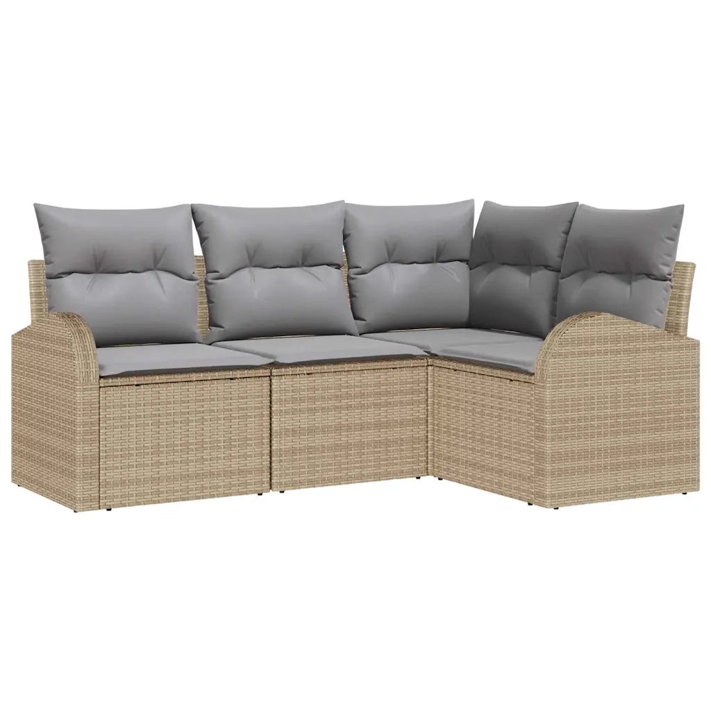 Set Divano da Giardino Beige polyrattan 3346020