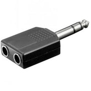 Trade Shop - Adattatore Sdoppiatore Audio Stereo Maschio Jack 6,35mm + 2 Jack Femmina 6,35mm -