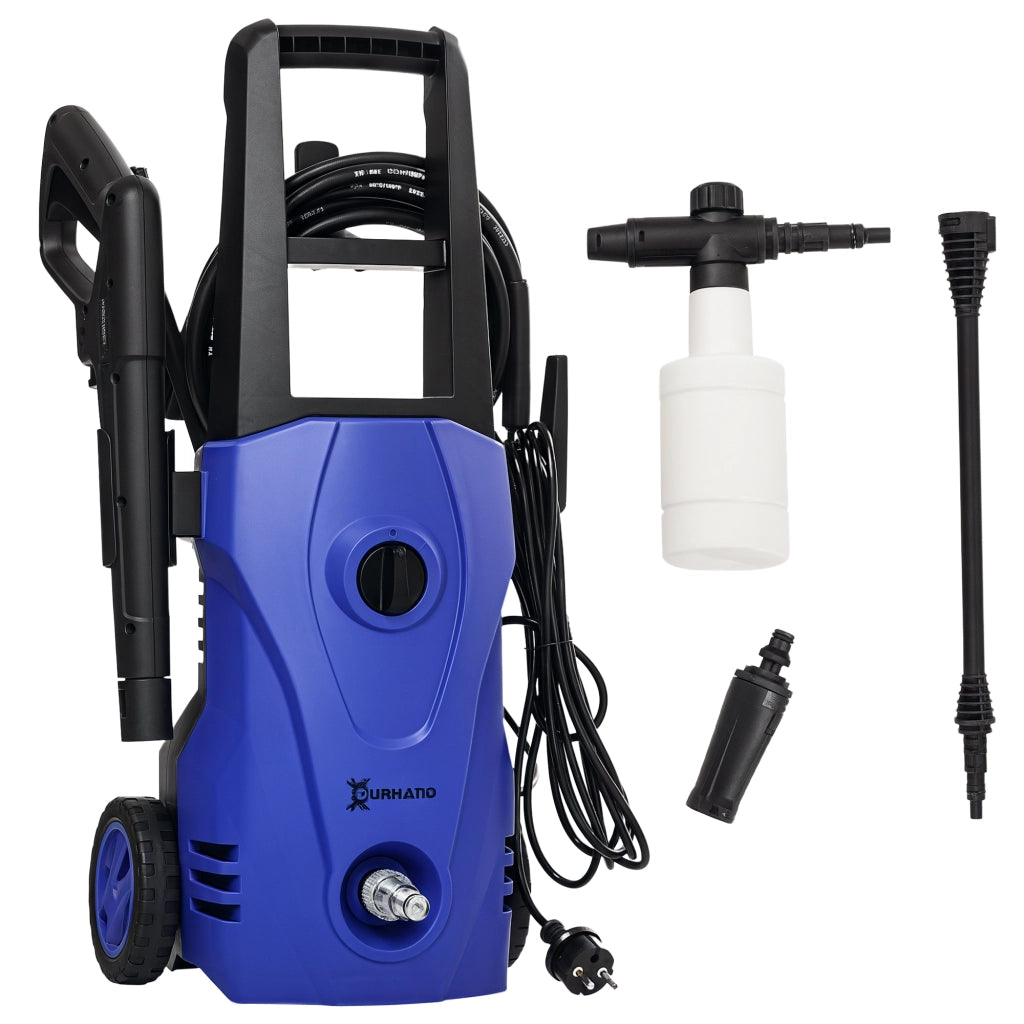 Idropulitrice ad Alta Pressione 1600W con Kit Pulizia ¨C zephmum ¨C 35x28x65 cm, Blu e Nero