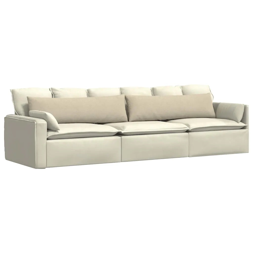 Cuscini da Divano 2 pcs Crema 145 x 40 cm Tessuto 42013832