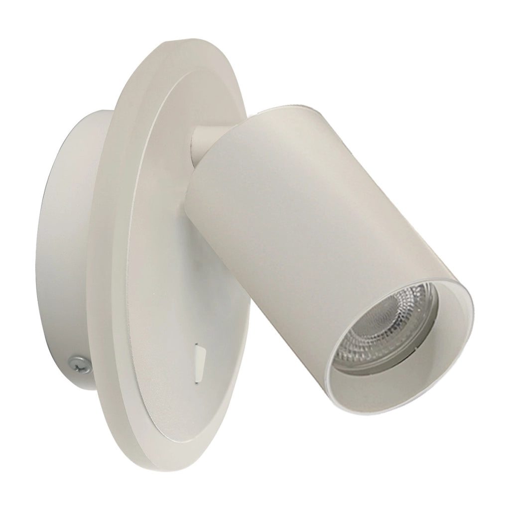 Applique spot PARMA bianca tonda orientabile GU10+LED CCT