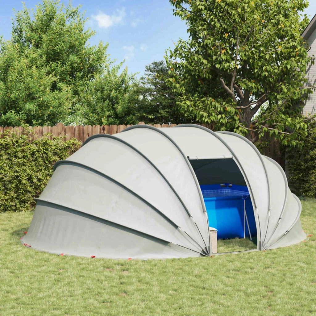 Tenda da piscina a cupola Grigio 538 x 440 x 204 cm 42001138