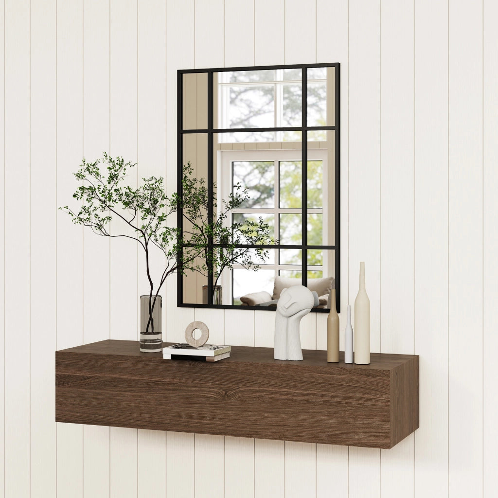 Specchio da Parete Rettangolare ¨C Minimal ¨C Nero 70x50 cm
