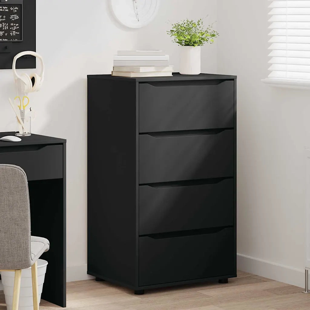 Armadi di Stoccaggio 2 pcs Nero 60 x 48 x 105 cm