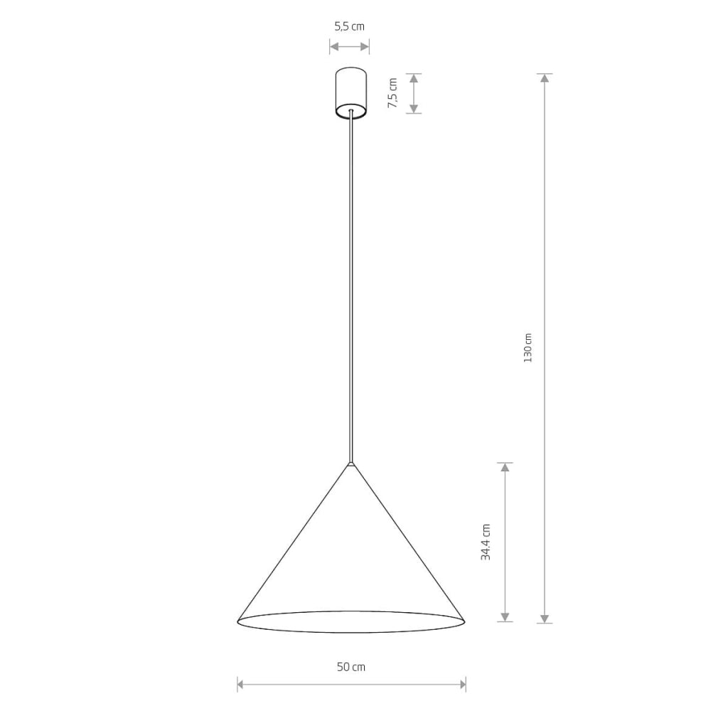 Lampada a sospensione Nowodvorski Zenith grigia Ø50 cm