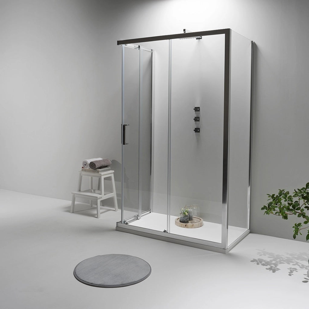 Box Doccia Elite Tre Lati 70x120x70 Cm Scorrevole Trasparente