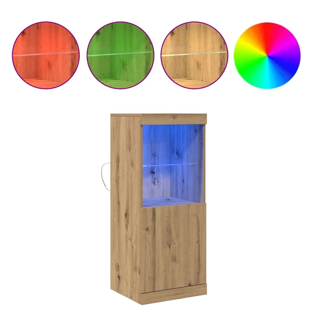 Madia LED Rovere artigianale 41 x 37 x 100 cm Legno multistrato 863040
