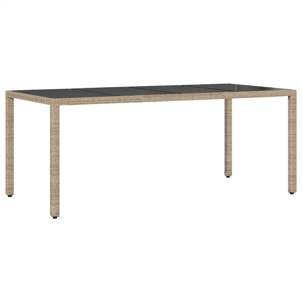Set da Pranzo per Giardino 9 pcs Beige polyrattan 3334892