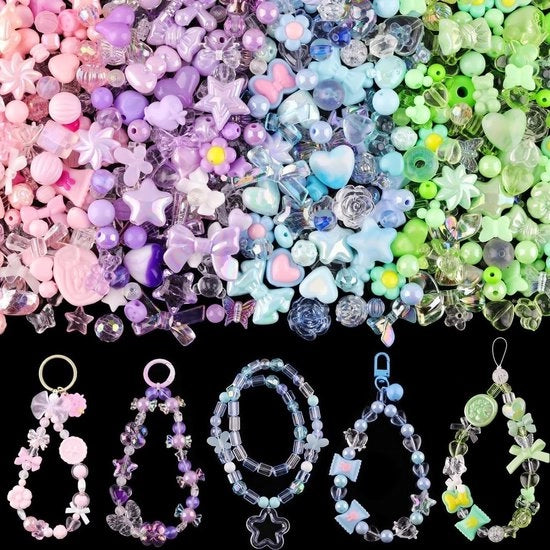 Set di 8 Colorati Acrilici per Gioielli, Creativi e Decorativi