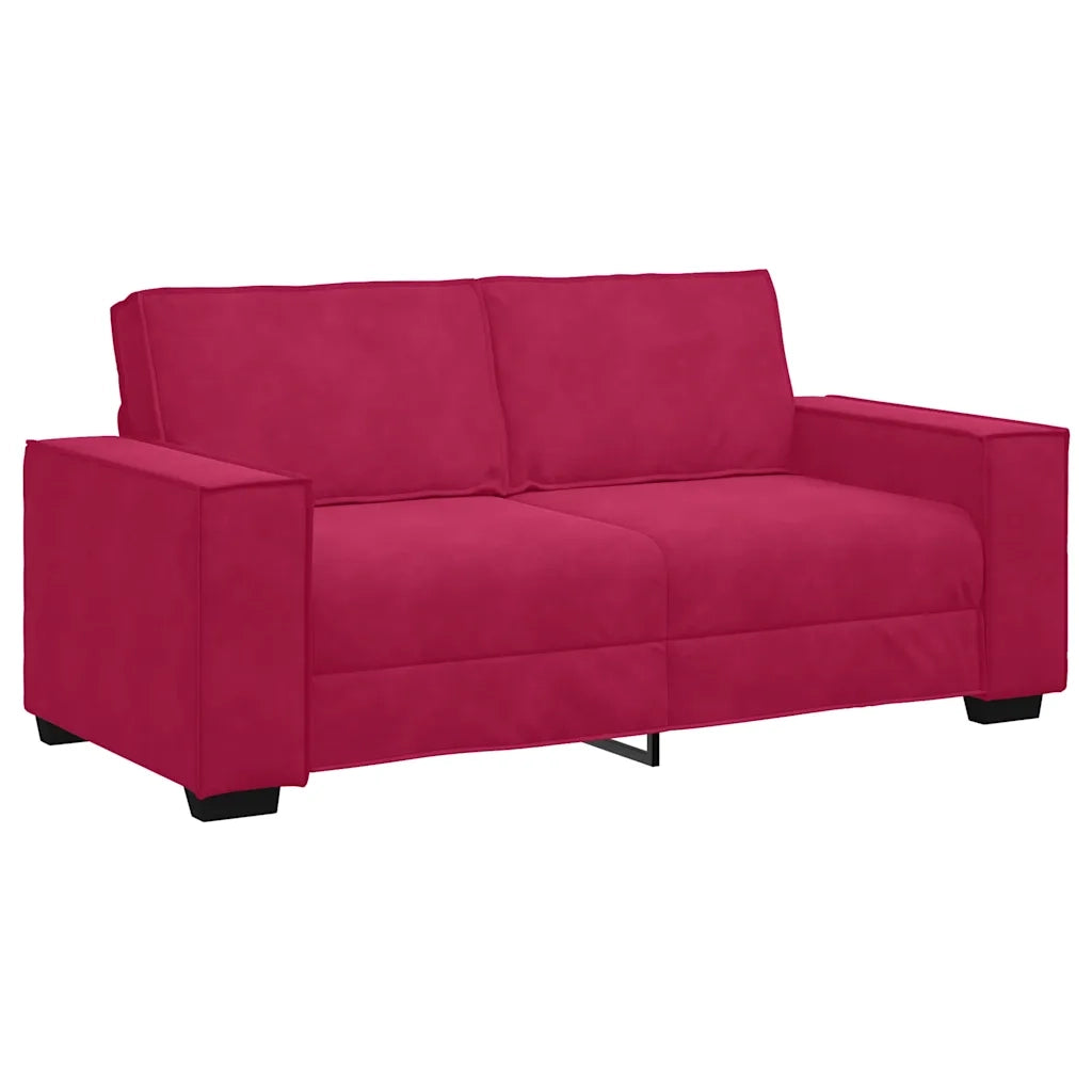 Divano a 2 Posti Rosso Vino 180x78x84 cm in Velluto 4105024