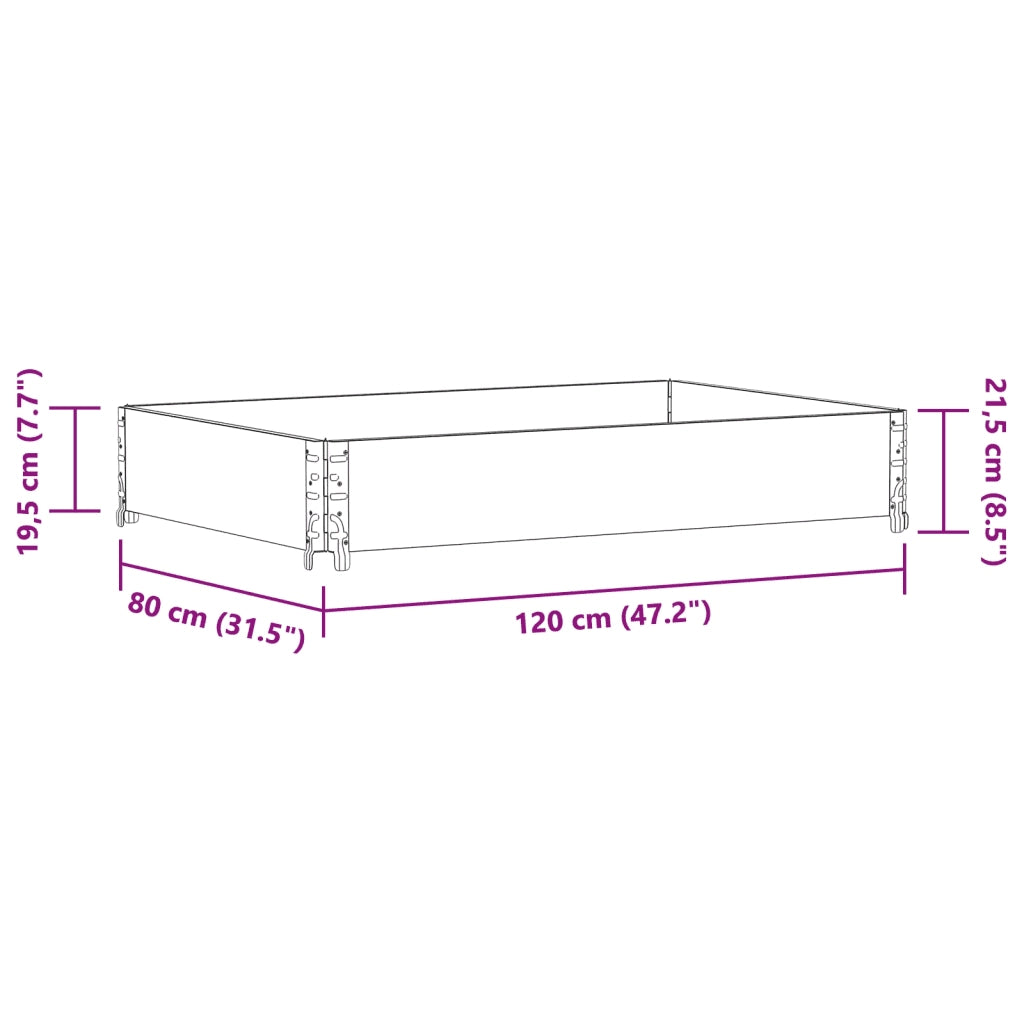 Fioriera da Giardino Grigia 120x80 cm Legno Massello di Pino 3295845