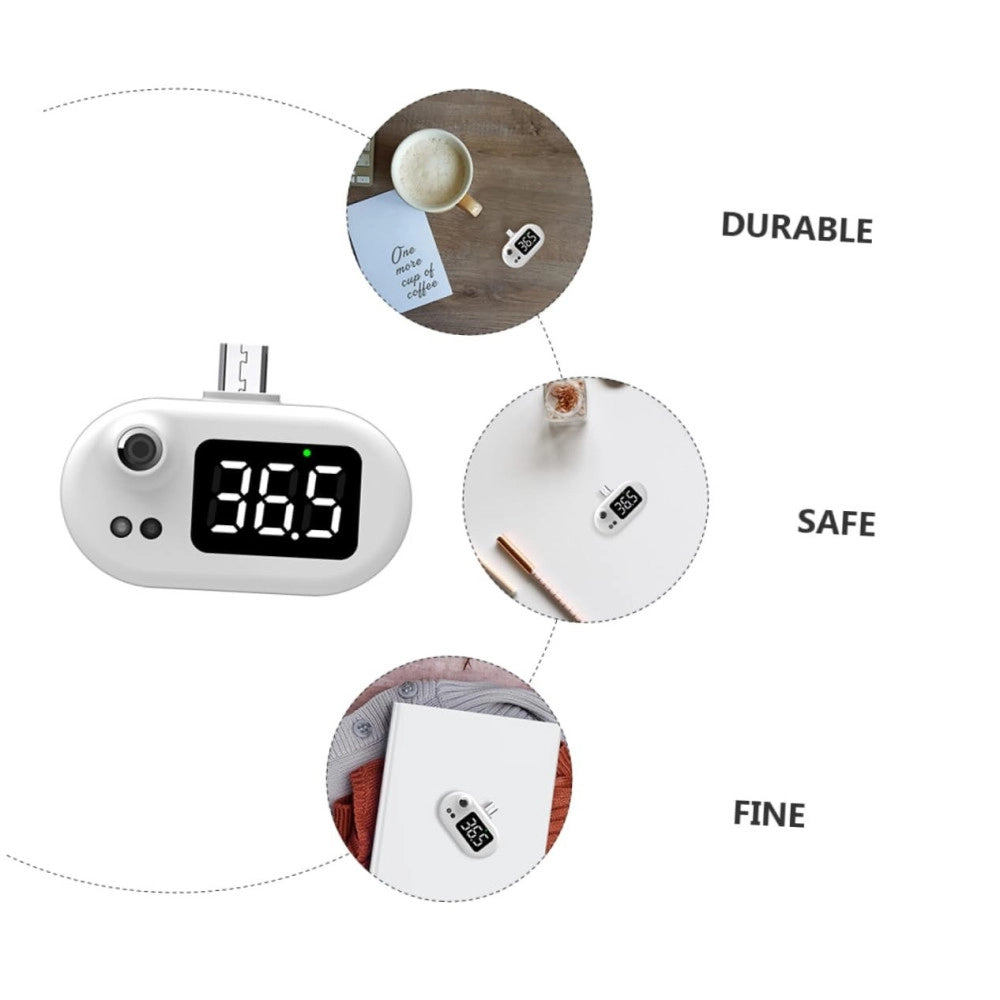 Trade Shop - Termometro Digitale Frontale Infrarossi Per Febbre Senza Contatto Usb Type C K8+ -