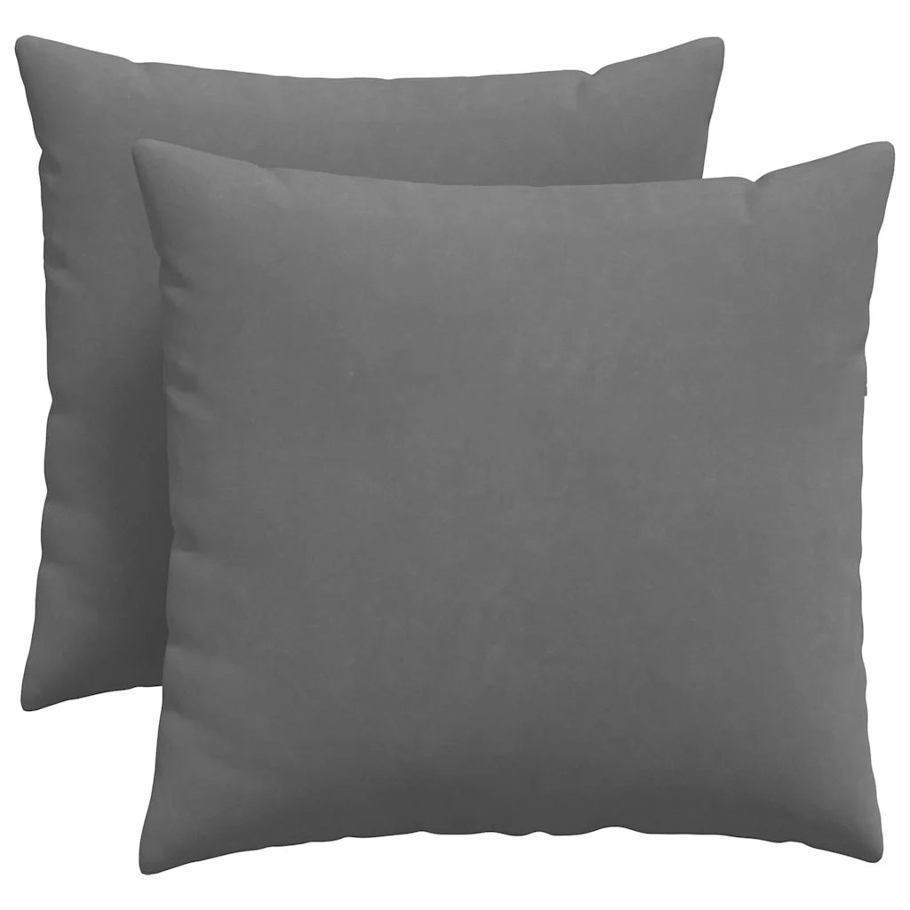 Cuscini da Divano 2 pcs Grigio scuro 50 x 50 cm Tessuto 42013985