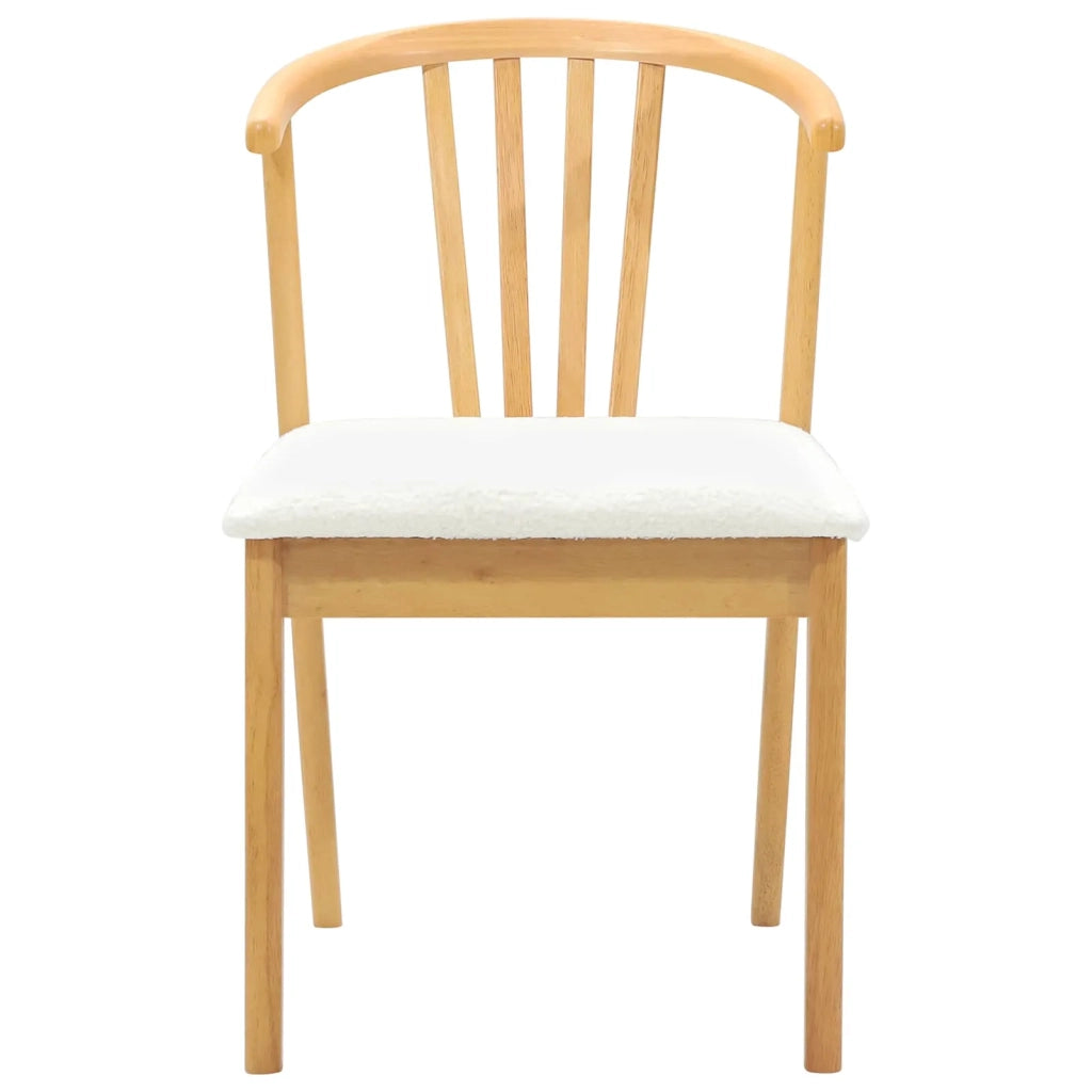 Sedia da pranzo 2 pcs Naturale e Bianco 42020401