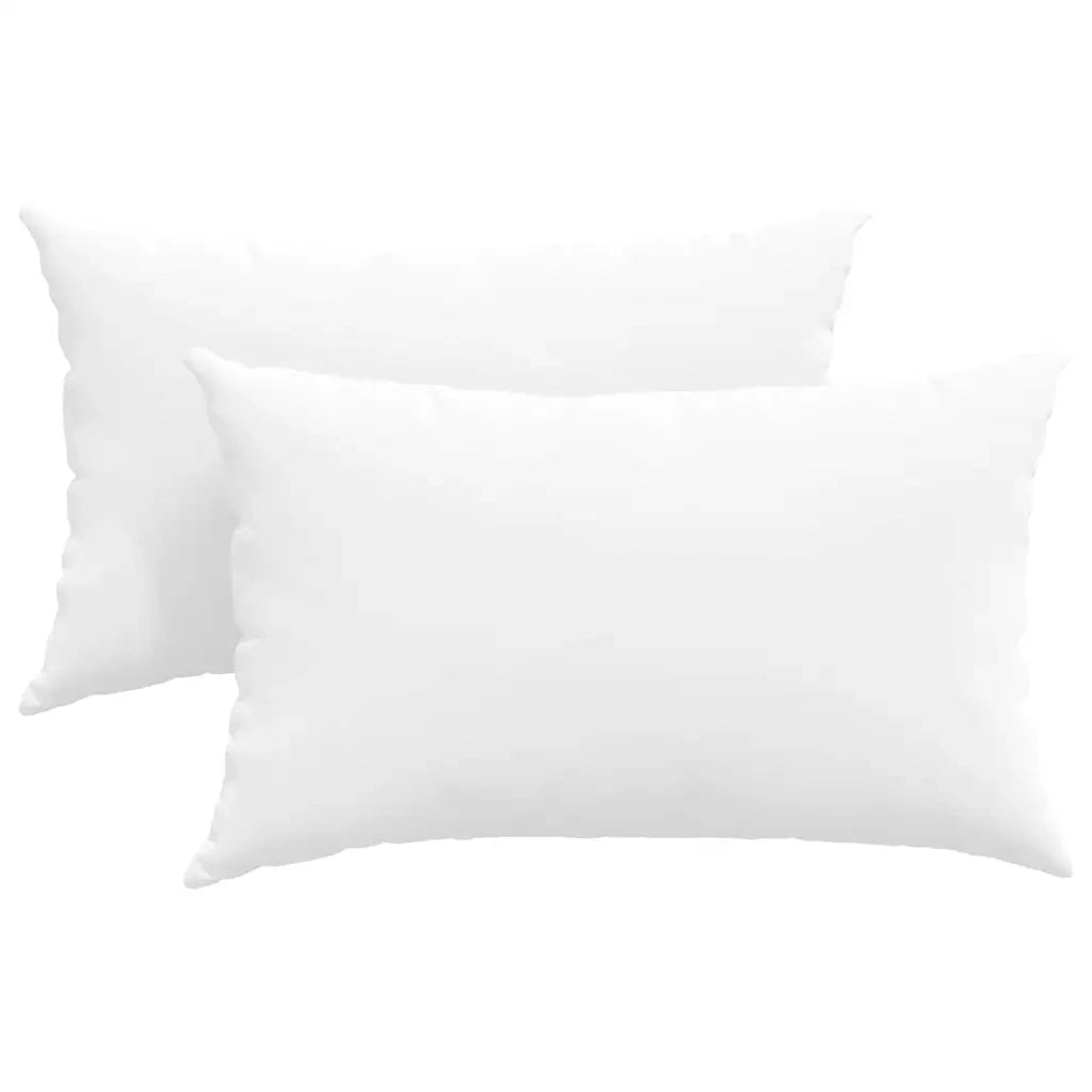 Cuscini da Divano 2 pz-Set di 2 Cuscini per Sofa Bianco 50 x 30 cm Tessuto