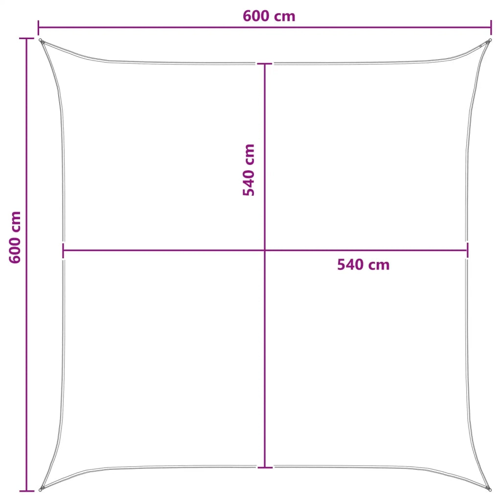 Telo Ombra Giallo e Bianco 6 x 6 m HDPE 42032814