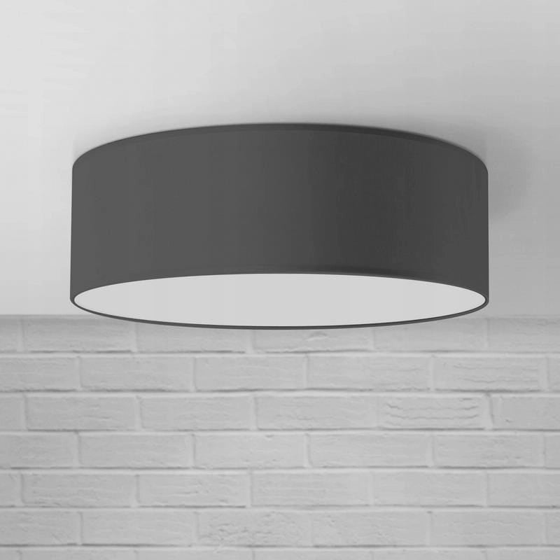 Plafoniera Lampex Iglo 40 cm nera tessuto 3xE27 IP20