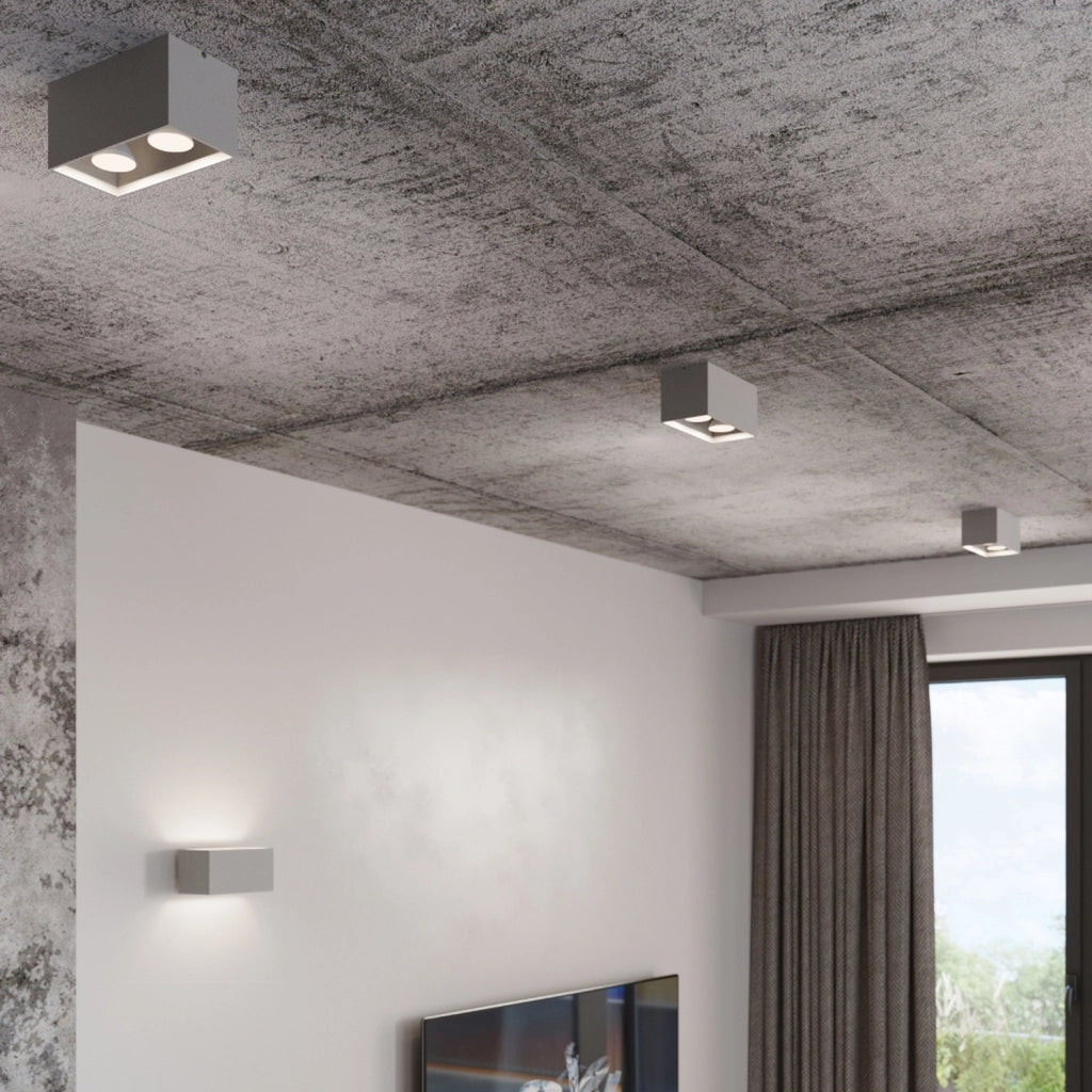 Lampada da soffitto QUAD grigio