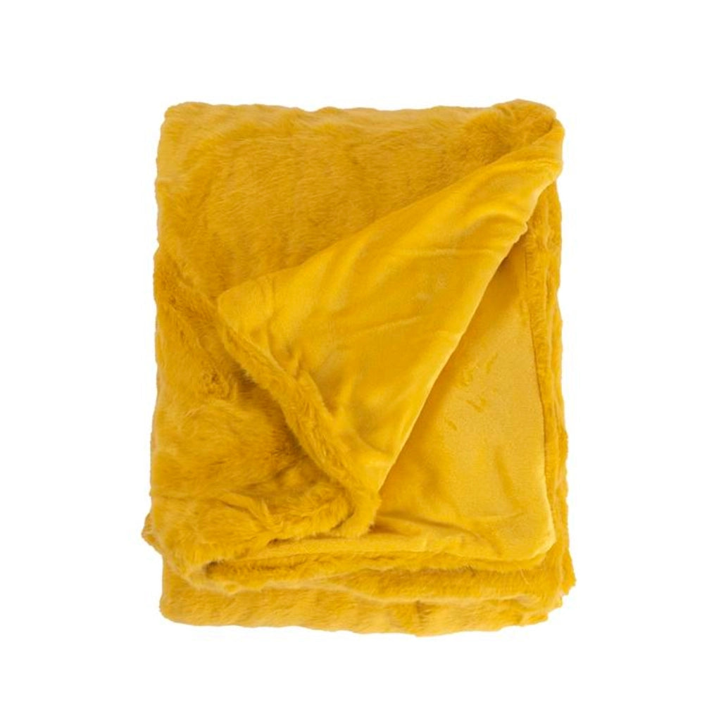 Coperta a quadri gialla 130x160cm MINNOR