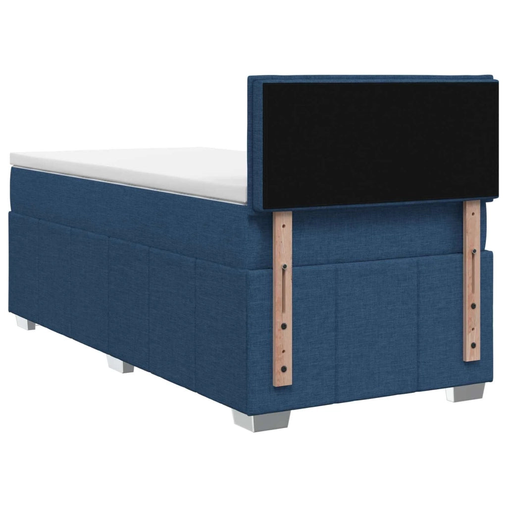 Letto box spring con materasso Blu 100 x 200 cm Tessuto 3452606