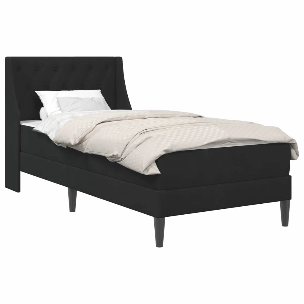 Struttura letto con materasso Nero 80 x 200 cm Velluto 3414763
