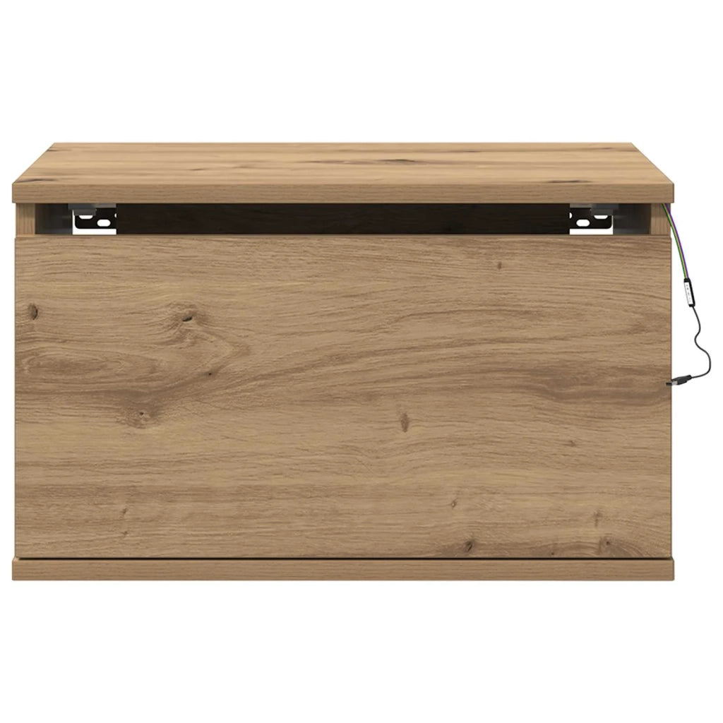 Mobiletto da comodino a parete 2 pcs Rovere artigianale 863081