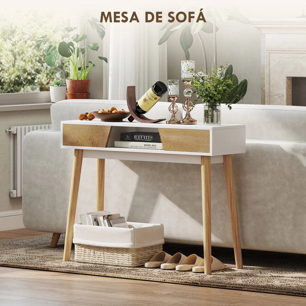 Consolle Ingresso con 2 Cassetti ¨C Xylo ¨C Legno Bianco