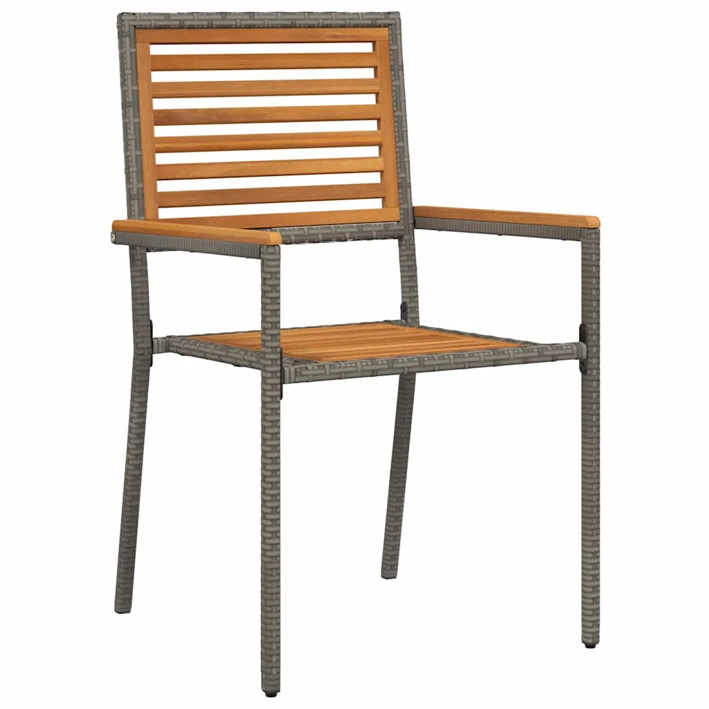 Set da Pranzo per Giardino 5 pcs Grigio
