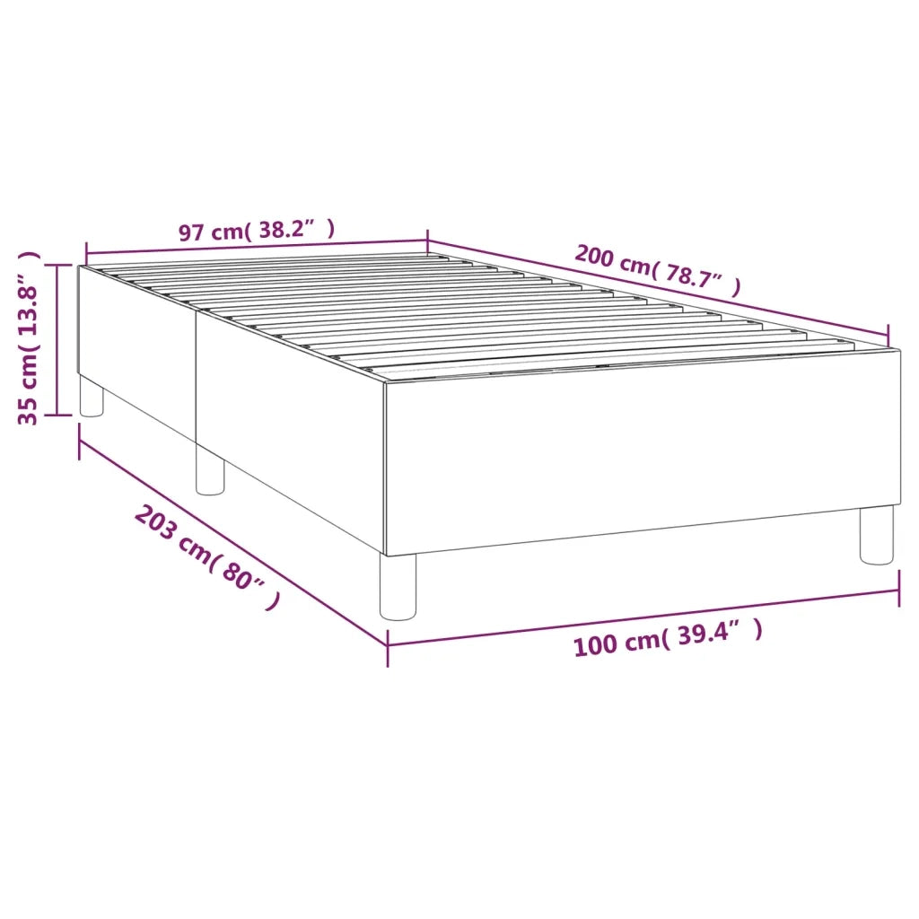 Struttura Letto a Rete a Molle Bianco 100x200 cm in Similpelle 3121030