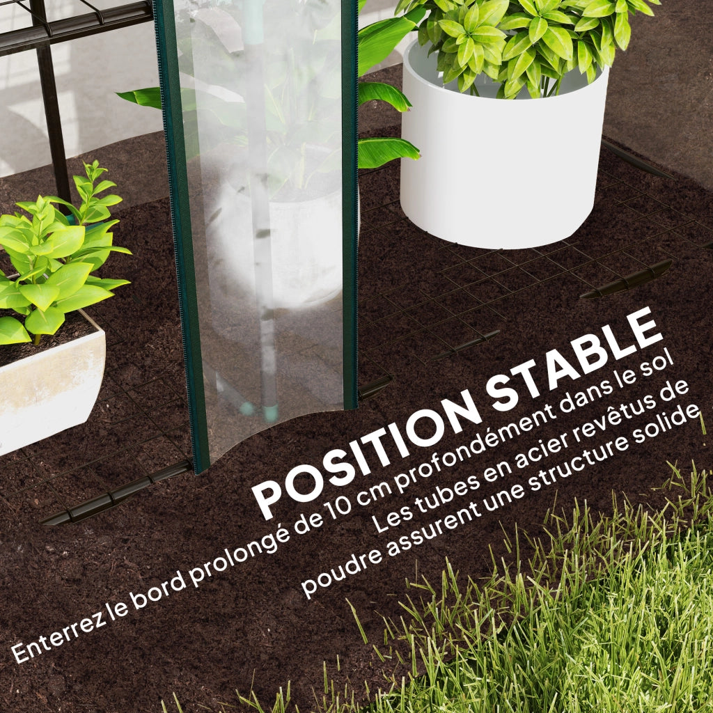 Serra da balcone 3 porte ¨C Minimal ¨C 215x46x151 cm trasparente con ripiani
