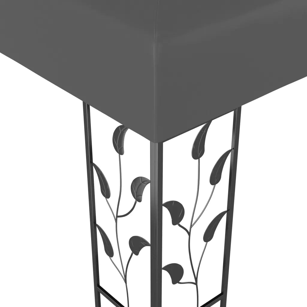 Gazebo con Stringa di Luci LED 3x3 m Antracite 3070296
