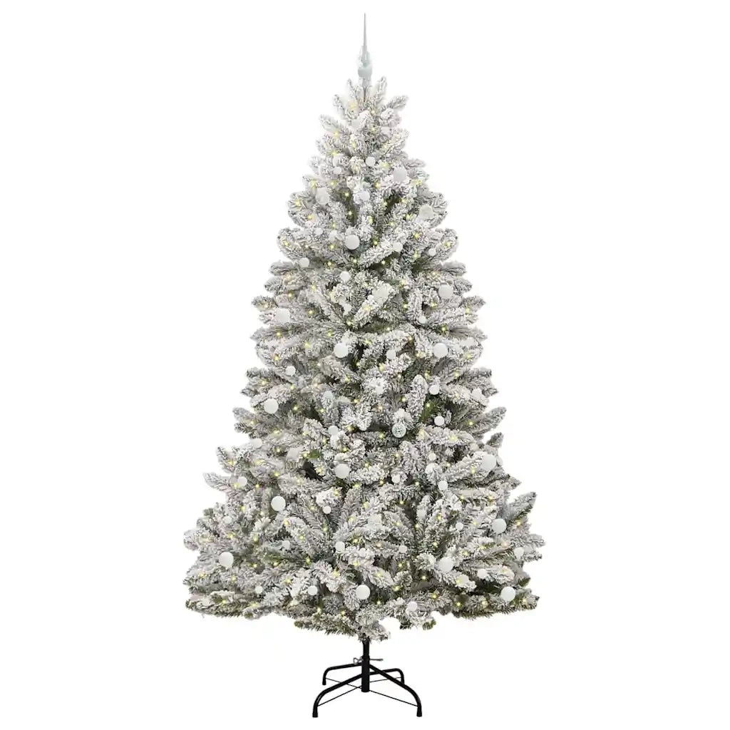 Albero di Natale artificiale con 300 LED Verde e Bianco 240 cm 3395769