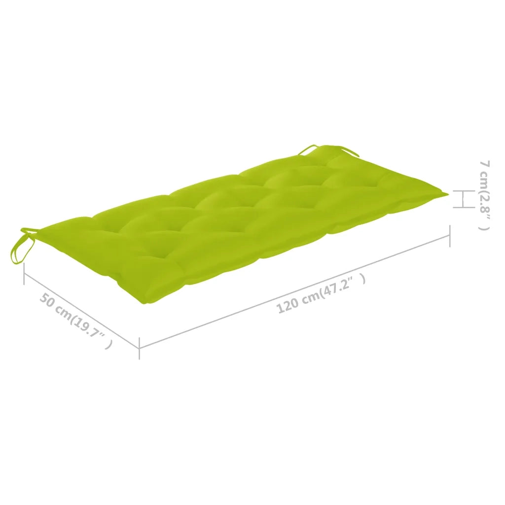 Panchina da Giardino | Panca da Giardino con Cuscino 120 cm in Bamb¨´