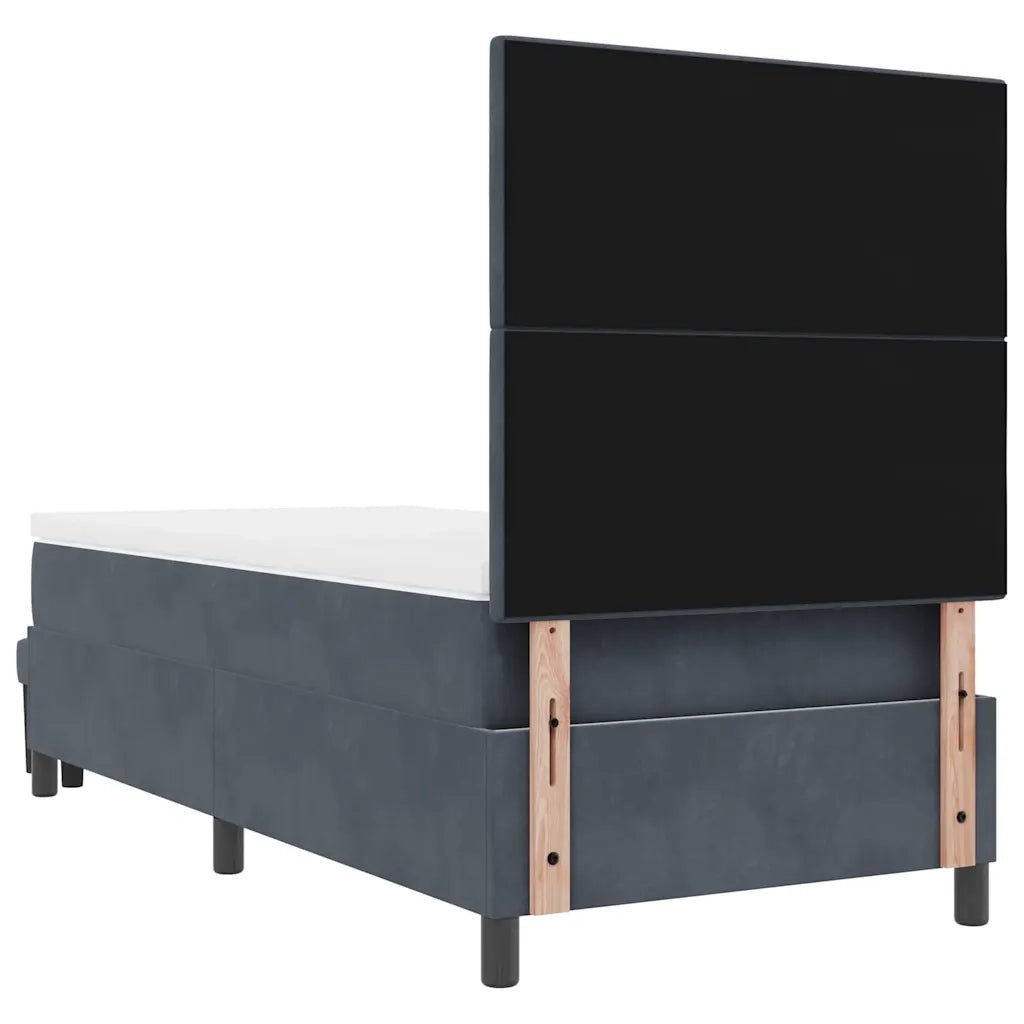 Letto a molle con testiera Grigio scuro 200 x 80 cm Velluto 3344475