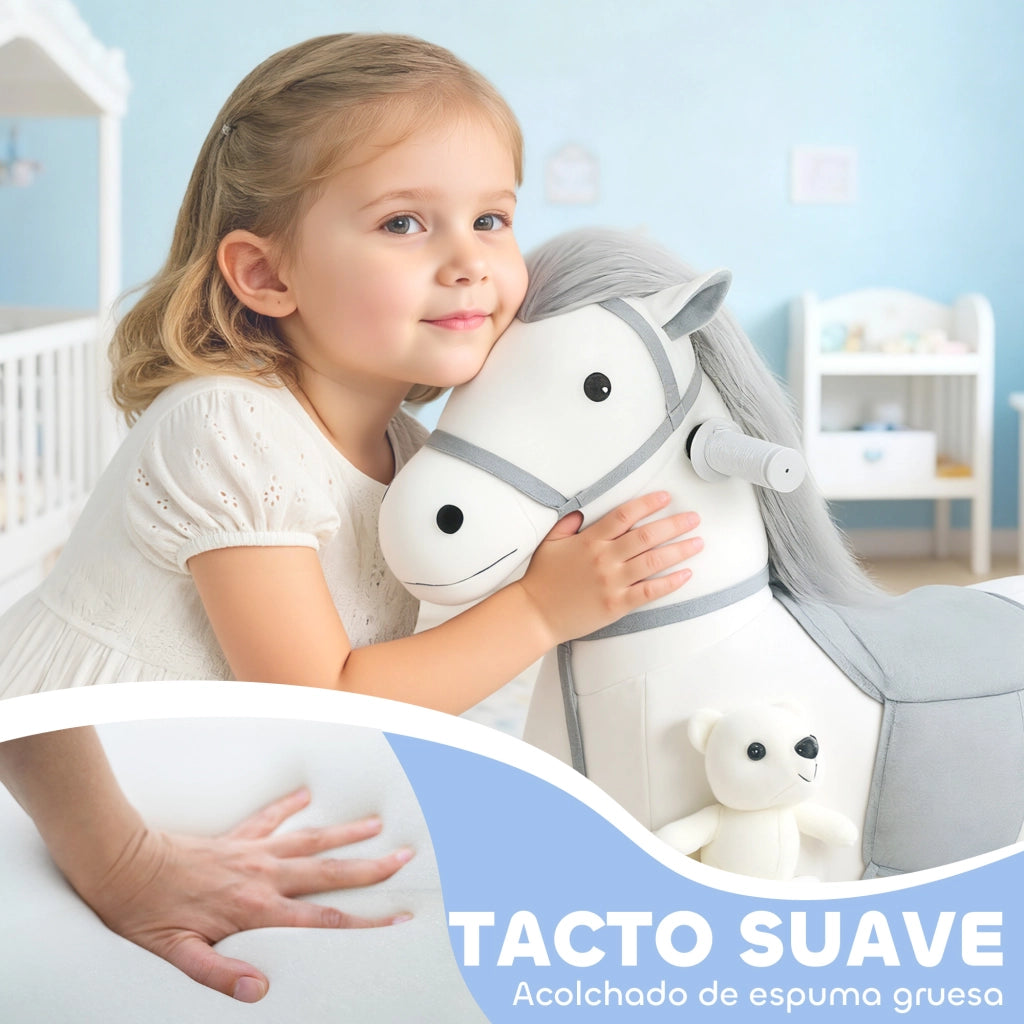 Cavallo a Dondolo Elettrico ¨C Minimal ¨C Bianco