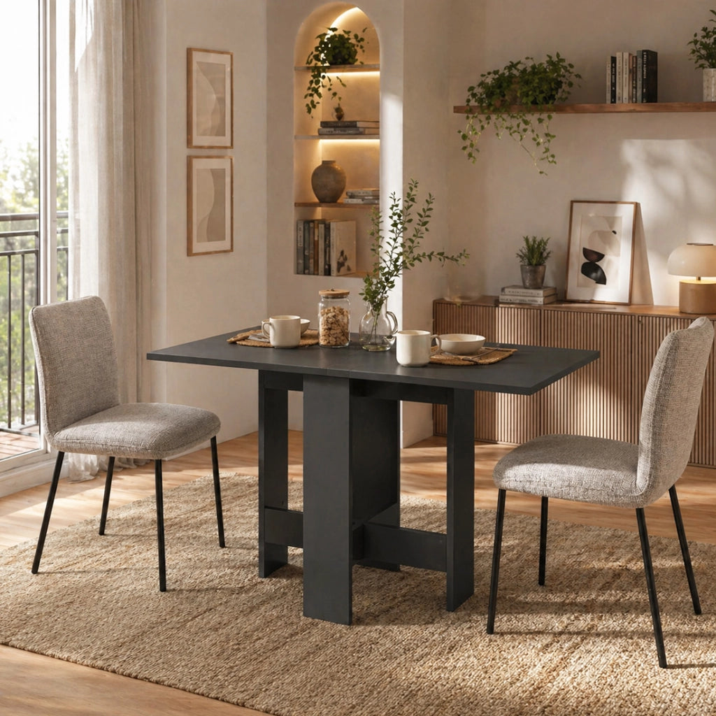 Tavolo consolle allungabile Artemio 30-130x76 cm Salvaspazio Legno Antracite