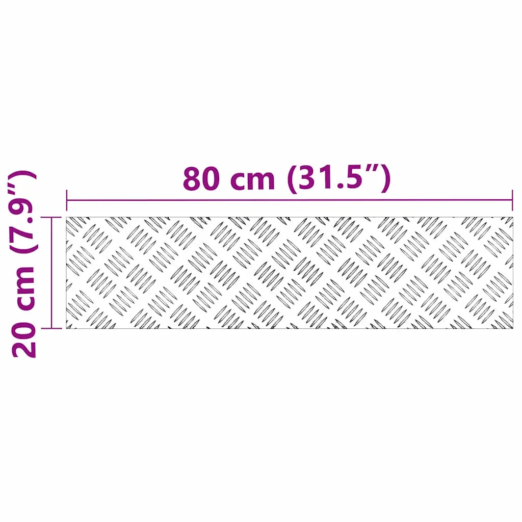 Gradini per Scale 4 pcs Argento 80 x 20 cm Alluminio 4104262